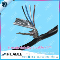 4 core copper conductor aluminum foil and copper wire braiding shielded cable price per meter